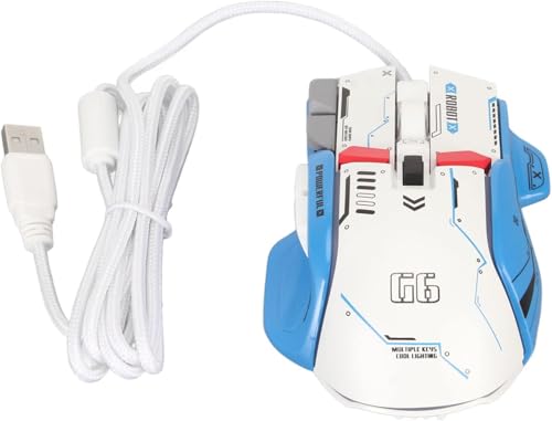 BEROZA ゲーミングマウス RGBゲーミングマウス 10個 ボタン 雰囲気 光学式マウス DPI調節が可能 RGBライト 互換性 ゲーム用 (黄色) he9611