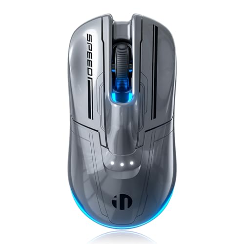 A.JAZZ Attoeスポーツカースタイルワイヤレスゲーミングマウス 12800 DPIセンサー トライモード 2.4G/Bluetooth/有線 87g 軽量 RGBバックライト 500mAhバッテリー PC/ノートパソコン用 (グレー) S205