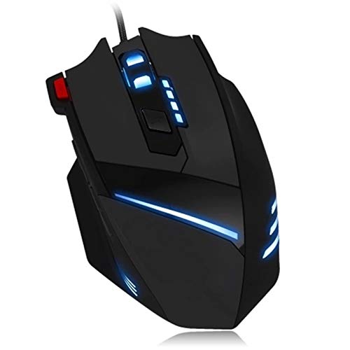 SunYh マウス 7200DPI有線ゲーミングマウスUSBパソコンLEDバックライトマウス7色