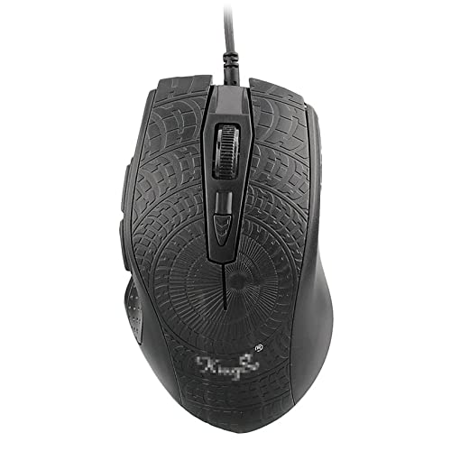 SunYh マウス 有線ゲームマウス5500dpi 7.ボタン 導いたバックライト USB有線光学式マウスコンピュータマウス (色 : Black, Size : One size)