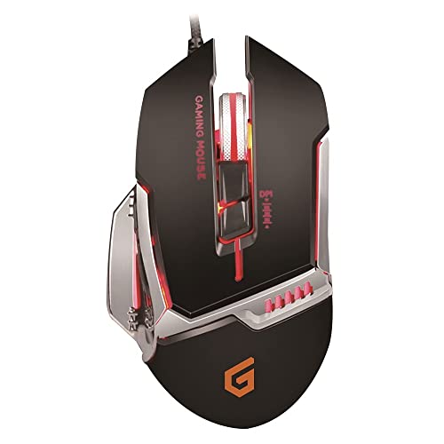 Conceptronic DJEBBEL02B ゲーミングUSBマウス 4000 DPI ICセンサー 8つのプログラム可能なボタン
