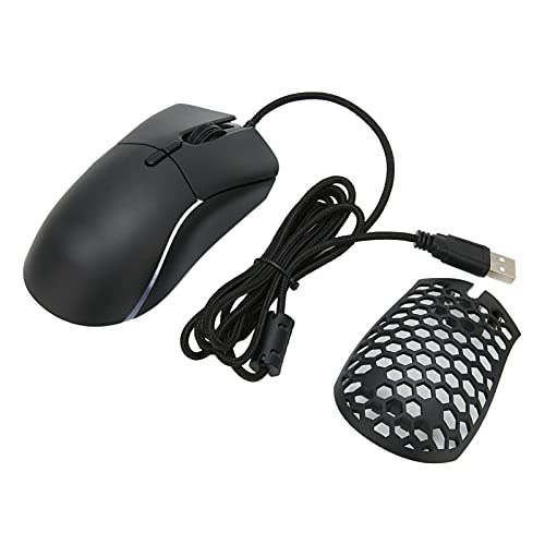 Lazmin112 ゲーミングマウス 最大12800DPI RGB バックライト付き 軽量 人間工学 安定 正確 有線マウス A825チップ プラグアンドプレイ デスクトップノートパソコン用 Lazmin112omy218tdke6061