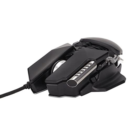 LICAEVEY 有線メカニカルマウス 12800 DPI 人間工学 格納式調整 RGB USB ブラック 6D ゲーミングマウス 快適なグリップ PC コンピューター ゲーム用 LICAEVEYw0xyrfkq3n