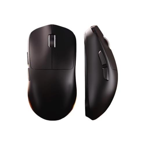 Gwkn 軽量 ワイヤレスゲーミングマウス PAW3311センサー ハーフエルゴ マウス 無線 USB充電 最大70時間 (ブルー,56g) (ブラック,X23Pro)