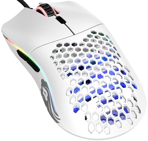 GLORIOUS グロリアス モデルo ゲーミング マウス ホワイト RGB 6個プログラムボタン USB 有線 軽量マウス 国内正規品 (67g)