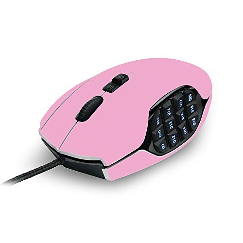 MIGHTY SKINS MightySkins Skin Logitech G600 MMO ゲーミングマウス対応 - ソリッドピンク | 保護 耐久性 ユニークなビニールデカールラップカバー | 貼り付け、取り外し/スタイルの変更が簡単 | 米国製 LOGG600-Solid Pink