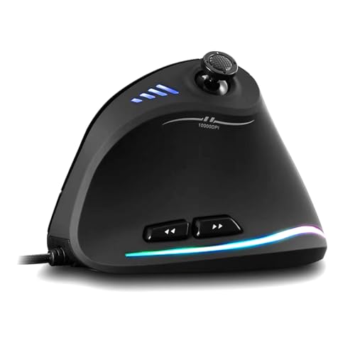 Lodoot 縦型ゲーミングマウス 縦型人間工学マウス ジョイスティックコントロール付き 10000DPI ゲーマー/PC/ノートパソコン/デスクトップ用 4NB302028_Loodat