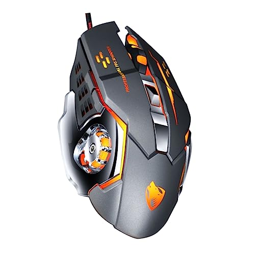HUQIDAO 1個 コンピュータゲーム ラボトップコンピュータ ゲーミングマウス トップゲーム コンピュータ ゲーミング マウス メカニカルマウス デスクトップ コンピュータ USBコンピュータ