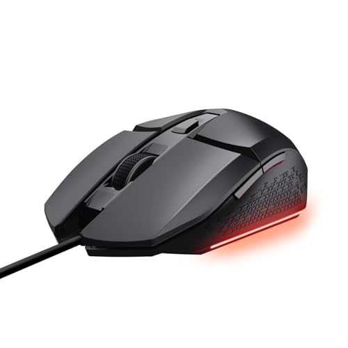 GXTrust Trust Gaming GXT 109 Felox ゲーミングマウス 6つのプログラム可能なボタン付き 高度なソフトウェア マルチカラーLED照明 200-6400 DPI 1.5m USBケーブル RGBコンピューターマウス PC/ノートパソコン/Windows用 - ブラック