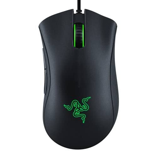 Razer DeathAdder エッセンシャル ゲーム用マウス: 6400 DPI 光学センサー - 5つのプログラム可能なボタン - メカニカルスイッチ - ラバーサイドグリップ - クラシックブラック (改良版) RZ01-03850100-R3U1-cr