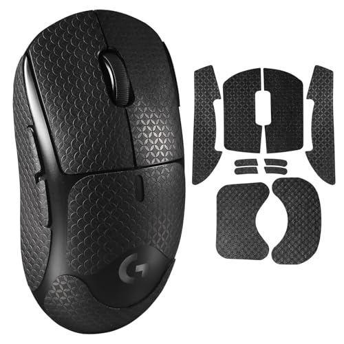 yiodelu 耐汗マウスグリップテープ Logitech G Proワイヤレスステッカー用 滑り止めマウススキン G Proマウスデカール(ブラック)