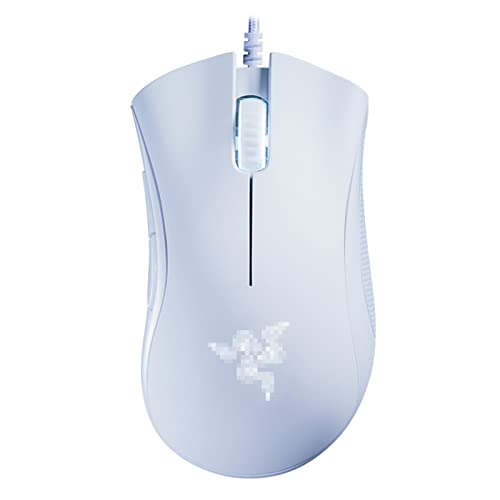 ZhaoGangLi ゲーミングマウス 有線ゲームマウス6400dpi.人間工学的光学センサーコンピュータマウス 大きなインターネットカフェ キャンパスの寮などに適 (色 : White, Size : One size)
