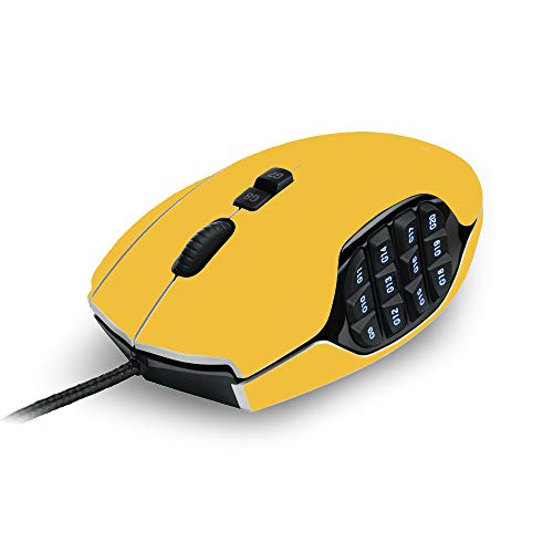 MIGHTY SKINS MightySkins Skin Logitech G600 MMO ゲーミングマウス対応 - ソリッドマリーゴールド | 保護性、耐久性、ユニークなビニールデカールラップカバー | 貼り付け、取り外しおよびスタイルの変更が簡単 | 米国製 LOGG600-Solid Marigold