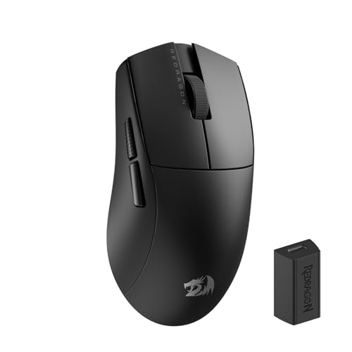 Redragon (レッドラゴン) M916 STD 3モードワイヤレスゲーミングマウス 49G 超軽量 24K DPI マウス 人間工学的ナチュラルグリップビルド フルプログラム可能なボタン ソフトウェアでDIYキーバインドとDPIに対応