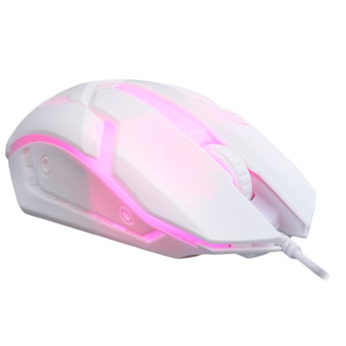 Housoutil 人間工学に基づいたバックライト付きゲーミングマウス 有線RGBコンピューターマウス ゲーマー向け 長持ちする素材 自宅の寮用 C3453T1201TCQ52EQBF3E3