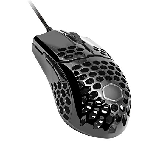 COOLER MASTER MM710 光沢ブラック ゲーミングマウス 軽量ハニカムシェル付き ウルトラウィーブケーブル 16000 DPI 光学センサー付き MM-710-KKOL2