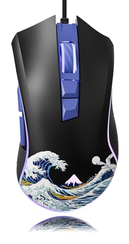 HITIME XVX 有線ゲーミングマウス 12000DPI RGBマウス 12バックライトモード&7つのマクロボタン付き PCゲーミングマウス DIYキーバインディング対応 ゲーマーコンピューターマウス ノートパソコン PC Mac Windows用 神奈川県