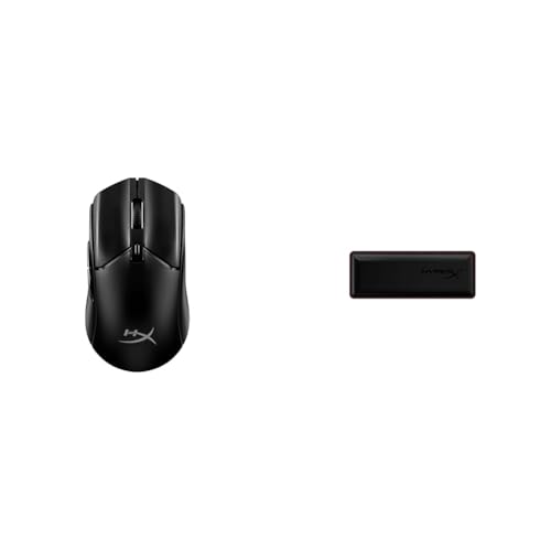 HyperX Puslefire Haste 2 Core ワイヤレス ゲーミングマウス PC向け 軽量 71g 100時間 デュアルワイヤレス (2.4GHz / Bluetooth) センサー 12000DPI ブラック 8R2E6AA+Wrist Rest リストレスト マウス 疲労軽減 低反発クッション 人間工学デザイン 2年保証 4Z7X2AA ブラック
