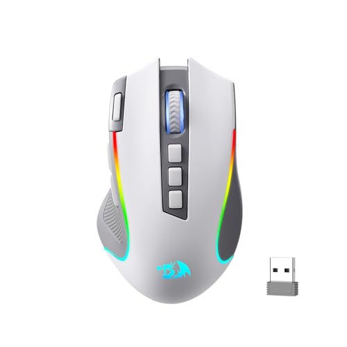 Redragon (レッドラゴン) M612 PRO RGB ゲーミングマウス 8000 DPI 有線/ワイヤレス光学マウス 9つのプログラム可能なボタン&7つのバックライトモード BT&2.4Gワイヤレス ソフトウェア DIYキーバインド 高速発射ボタン対応