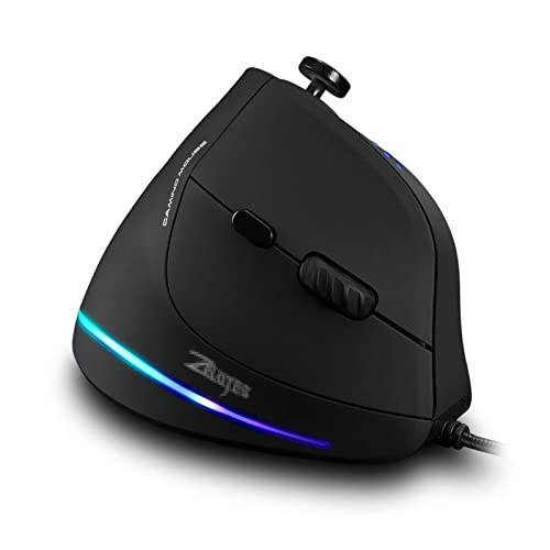 e元素 ゲーミングマウス 有線垂直マウス11ボタン1500-10000dpi RGB.ライトプログラミングマウスの方向ロッカー 大きなインターネットカフェ キャンパスの寮などに適 (色 : Black, Size : One size)