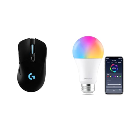 Logicool G 【ゲーミングルームアップデートセット】 Logicool G ワイヤレス ゲーミングマウス G703h + SwitchBot LED電球 スマートライト