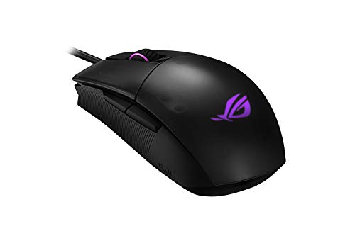 ASUS ROG Strix Impact II 両手利き対応 人間工学に基づいたゲーミングマウス 6,200 dpi光学センサー付き 軽量設計 Aura Sync RGB照明。 90MP01E0-B0UA00