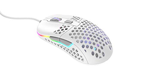 Xtrfy M42 RGB モジュラー超軽量ゲーミングマウス 左右対称形状調整可能 Pixart 3389センサー モジュラーシェル (2サイズ付属) - ホワイト M42-RGB-WHITE