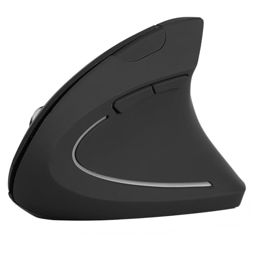 Goshyda 2.4GHz 人間工学に基づいた垂直ゲーミングマウス ハイコントロール フィーリング 800 1200 1600 DPI で長時間使用 距離10m (ブラック) GOSHYDAbwv2es690k-01