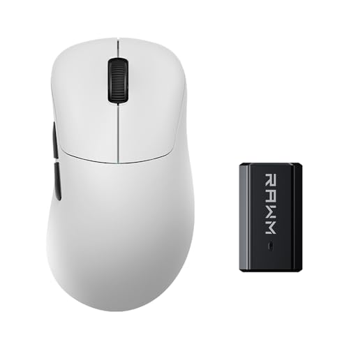RAWM ER21 PRO White ワイヤレスマウス ゲーミング 超軽量 モジュラー式 8,000Hzポーリングレート TTCスイッチ 日本正規代理店保証品