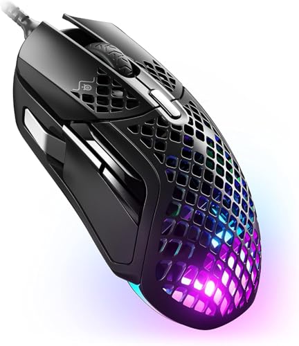 SteelSeries ゲーミングマウス 有線 Aerox 5 超軽量 9ボタン 高速反応 長時間使用可能 TRUEMOVE AIRセンサー搭載 62401 ブラック [並行輸入品]