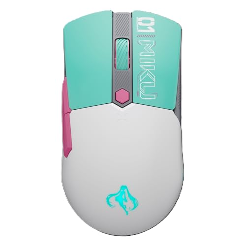 ASUS TUF Gaming x 初音ミクエディション/ASUSゲーミングマウス/ASUS TUF Gaming Mini Wireless Mouse Hatsune Miku Edition / 軽量65グラム / 両利き対応 / 12,000dpiセンサー / 1億回クリック寿命 / 有線USB / 低遅延2.4 GHz RF/Bluetooth/PTFEマウスソール P521 TUF GAMING MINI WL MIKU