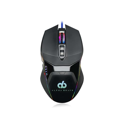 ARTIVITEE Veho Alpha Bravo GZ-1 USB 有線ゲーミングマウス 1000Hz ウルトラポーリング/1ms 応答時間 800-6400dpi 高性能 精密コントロール 人間工学設計 LED 1,680万色 ブラック VAB-101-GZ1