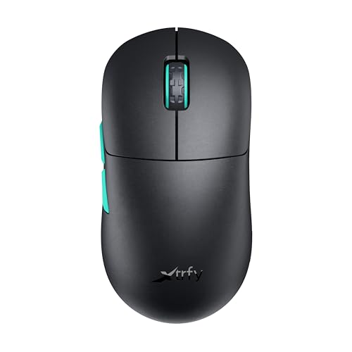 Xtrfy M8 Wireless Ultra-Light Gaming Mouse, 2.4GHz Lag-free Wireless, 55 Grams Lightweight, Solid Shell, 75 Hours Playtime, 26,000 CPI, Pixart 3395 Optical Gaming Sensor - Black M8W-BLACK