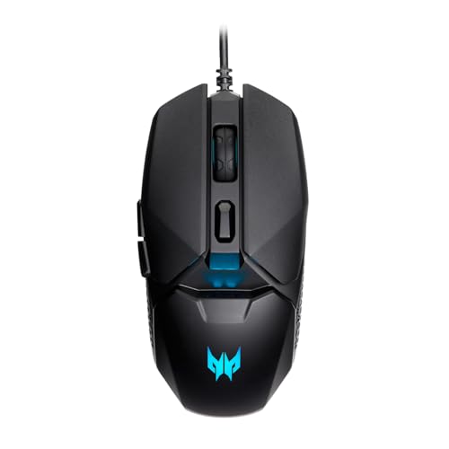 Acer Predator Cestus 327 ゲーミングマウス 8,000 DPIセンサー付き クリック寿命2,000万回 プログラム可能なボタン 6個 USB 有線 人間工学