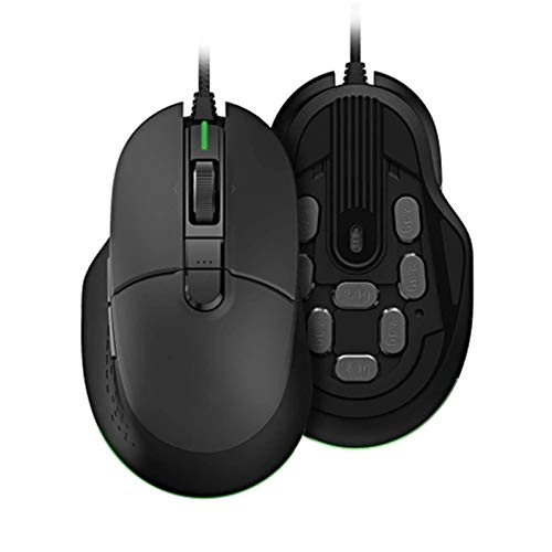 ZhaoGangLi ゲーミングマウス カラフルなライティング有線ゲーミングマウスは、6つのボタンエルゴノミクスゲーマーPCのラップトップコンピュータのマウスを32ビット 大きなインターネットカフェ キャンパスの寮などに適 (色 : Black, Size : One size)