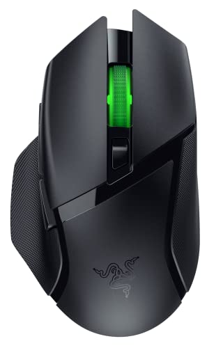 Razer 【Amazon.co.jp限定】Razer Basilisk V3 X HyperSpeed ワイヤレスゲーミングマウス 超高速2.4GHz / Bluetooth接続 9ボタン 5G 18Kオプティカルセンサー 単3電池1本で最大285時間駆動 ※Amazon限定特典ロゴステッカー付き