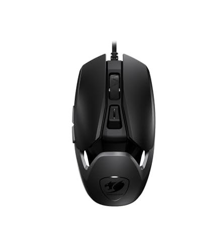 COUGAR クーガーゲーミング | ゲーミングマウス | エアブレーダー ブラック - プログラム可能な6つのボタン - メカニカルマイクロスイッチ - 軽量 - バウンスオンシステム - 光学センサー PMW3389 3M410WONB.0001