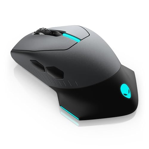 Dell Alienware Wired/Wireless Gaming Mouse AW610M: 16000 DPI Optical Sensor - 350 Hour Rechargeable Battery Life - 7 Buttons - 3-ZONE Alienfx RGB Lighting