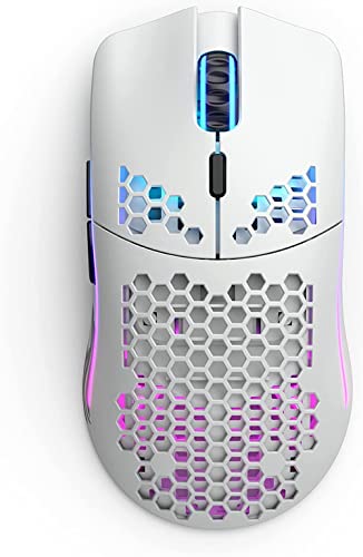 FTXJEHG ワイヤレスゲームマウスModel O Wireless MatteWhite超軽量69グラムBAMFセンサー搭載セルラーデザイン右利き用