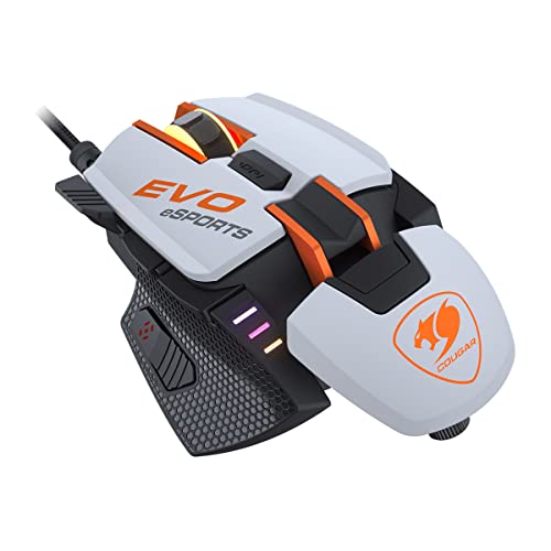 COUGAR 700M EVO Esports 16000 DPI 光学式ゲーミングマウス 調節可能なパームレスト、ウェイト、完全に設定可能なボタン付き