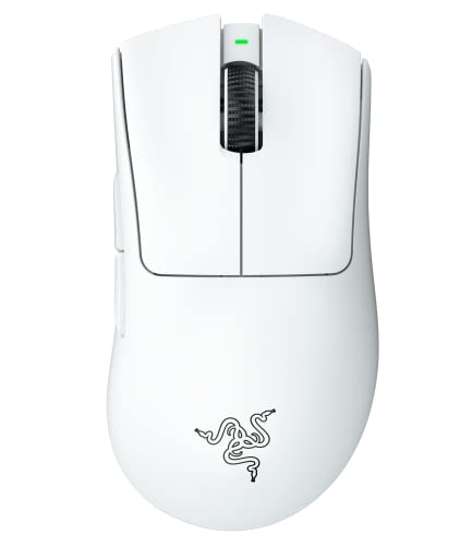 Razer レイザー DeathAdder V3 Pro White ゲーミングマウス ワイヤレス 無線 64gの超軽量 進化したエルゴノミック形状 最高クラスの精度のFocus Pro 30K オプティカルセンサー 第 3 世代オプティカルマウススイッチ HyperSpeed Wireless 90時間のバッテリー連続使用が可能【日本正規代理店保証品】※Amazon限定特典ロゴステッカー付き