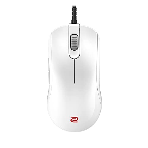 ベンキュージャパン BenQ Zowie FK2-B スペシャルエディション V2 ホワイト 左右対称ゲームマウス eスポーツ用 | レギュラーウェイト | パラコードケーブル & 16ステップスクロール | ドライバーレス | 光沢コーティング | Mサイズ FK2-B-SEWH