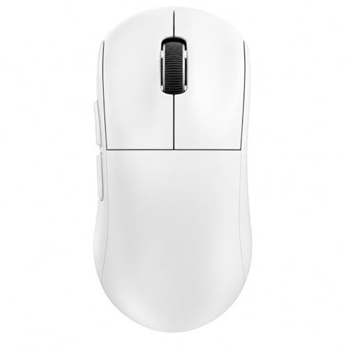 Pwnage ウルトラカスタム Pro Symm 3 ワイヤレスゲーミングマウス - センサー位置調節可能 ホットスワップ可能なメカニカル&光学スイッチ モジュラーシェイプシステム 8Kポーリング 50g 超軽量 - ホワイト