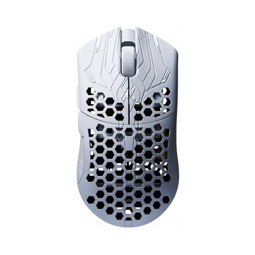 finalmouse UltralightX Frostlord,ワイヤレスゲーミングマウス, ハニカムデザイン, 軽量, ホワイト (Classic)