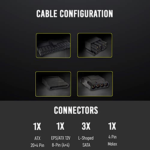 GAMEMAX GT300 ブロンズ 85 Plus Sata電源ユニット - ブラック