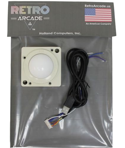 RetroArcade.us トラックボール 2インチ アーケードゲーム トラックボール PCまたはMac用 - USBコネクター RA-TRACK-B-2-USB-PS2