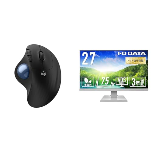 Logicool 【セット買い】 【Amazon.co.jp限定】 ロジクール 静音 ワイヤレス トラックボール マウス M575SPD + 【Amazon.co.jp 限定】アイ・オー・データ IODATA モニター 27インチ EX-A271DW