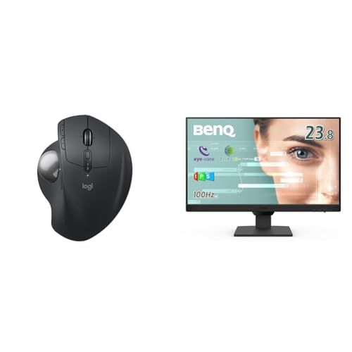 Logicool 【セット買い】 【Amazon.co.jp限定】 ロジクール 静音 ワイヤレス トラックボール マウス MXTB2d + ベンキュージャパン BenQ アイケアモニター GW2490 23.8インチ