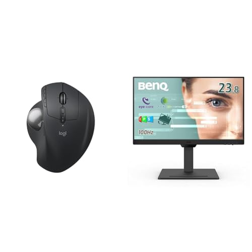 Logicool 【セット買い】 【Amazon.co.jp限定】 ロジクール 静音 ワイヤレス トラックボール マウス MXTB2d + ベンキュージャパン BenQ アイケアモニター GW2490T 23.8インチ