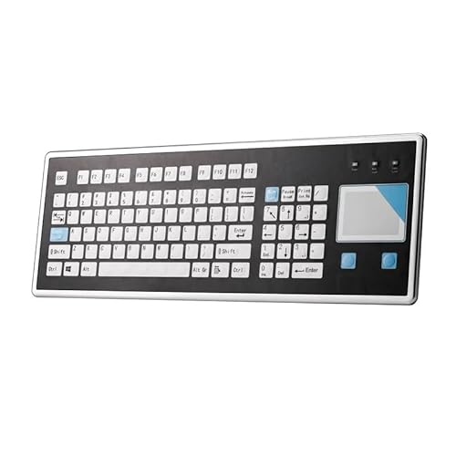 工業グレード IP65 ダイナミック パネル マウント メンブレン キーボード、堅牢なタッチパッド付き 過酷な環境でも信頼性の高いデータ入力(USB) SBACSABOB-7ACA5EC6